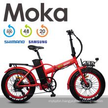 36V 500W Rear Drive Motor Folding Electric Bicycle with Fat Tire